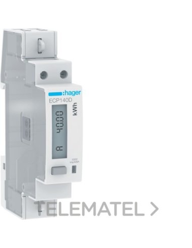 Contador de energía 1F direct 40A 1M S0 MID - A001703493 HAGER ECP140D