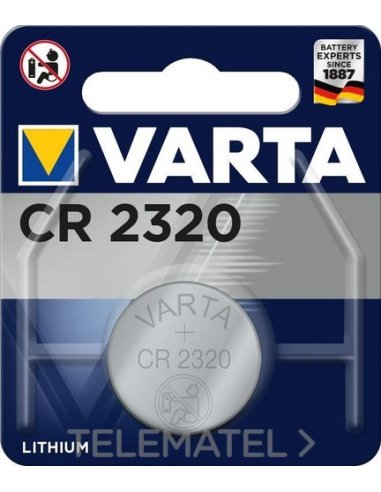 PILA BOTÓN CR2320 3V LITIO (BLÍSTER 1U) - A002950940 VARTA 6320101401 (EMBALAJE DE 10 UNIDADES)