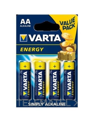 PILA ALCALINA ENERGY LR6AA (BLÍSTER 4U) - A002952014 VARTA 04106229414 (EMBALAJE DE 20 UNIDADES)