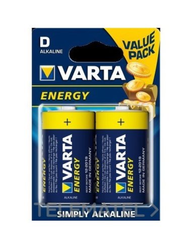 PILA ALCALINA ENERGY LR20 D (BLÍSTER 2U) - A002952016 VARTA 04120229412