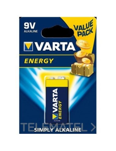 PILA ALCALINA ENERGY 6LR61 (BLÍSTER 1U) - A002952017 VARTA 04122229411