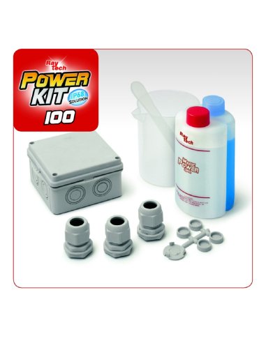 Power Kit 100 - caja 100x100x50 + Magic Power Gel 500 + 3 prensaestopas - A002976924 ESTIARE POWER-100