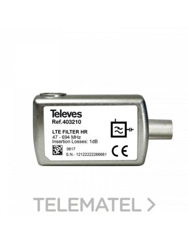 Filtro LTE HR CEI 47-694MHz (C21-48) - A003845420 TELEVES 403210