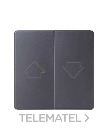 Tecla doble para mecanismos de persianas con enclavamiento de seguridad titanio Simon 8 - A003870579 SIMON 8200028-096