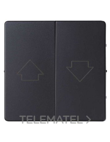 Tecla doble para mecanismos de persianas con enclavamiento de seguridad negro mate Simo - A003870580 SIMON 8200028-098