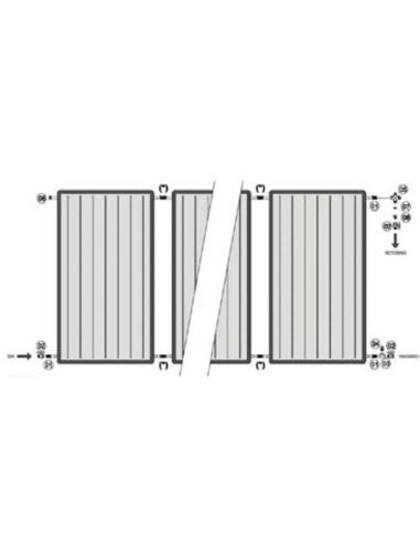 KIT ACCESORIOS CONEXIÓN TERMOSIFÓN 1 CAPTADOR CSH/CSV PREMIUM 22 - A004087448 CABEL 423158