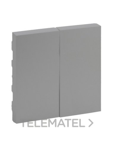 Tecla Niloé Step - Doble - Interruptor y conmutador - Aluminio - A004312202 LEGRAND 864305 (EMBALAJE DE 10 UNIDADES)