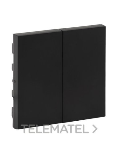 Tecla Niloé Step - Doble - Interruptor y conmutador - Negro mate - A004312237 LEGRAND 864505