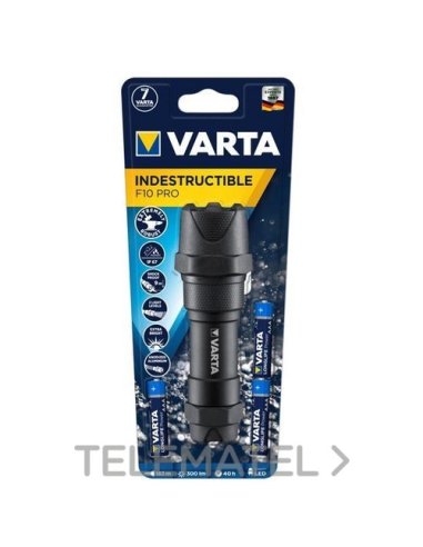 LINTERNA INDESTRUCTIBLE F10 PRO LED 6W 300LM IP67+3AAA - A004495641 VARTA 18710101421