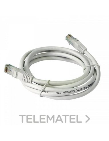 Cable de red U/UTP Cu CAT6 PVC blanco 2m (bolsa) - A004563897 TELEVES 209003