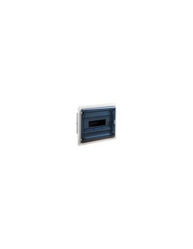 CAJA DISTRIBUCIÓN IP40 EMPOTRAR PARED SÓLIDA 1x12 MÓDULOS PUERTA TRANSPARENTE - A004568027 IDE GPE12PT (EMBALAJE DE 8 UNIDADES)