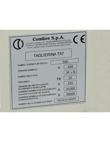 PLACA CUADRO MG-VRT-A 88935 40X138MM BLANCO - A004572135 CEMBRE 88935 (EMBALAJE DE 50 UNIDADES)