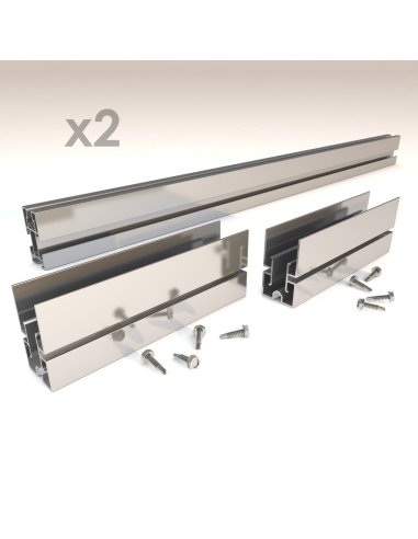 KIT DE UNIÓN S16 PARA DISPOSICIÓN DE MÓDULOS EN HORIZONTAL 28H EN ALUMINIO CRUDO - A004728845 SUNFER 12567