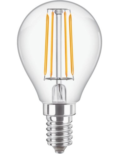 Lámpara LED CorePro LED Luster ND 4.3-40W E14 827 P45 CL G - A004956104 PHILIPS 34730400 (EMBALAJE DE 10 UNIDADES)