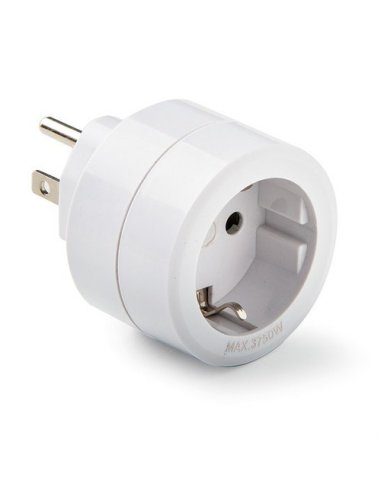 Adaptador americano europeo 15A 250V sólo exportación - A005146206 FAMATEL 1417 (EMBALAJE DE 10 UNIDADES)