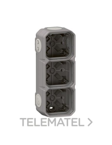 Caja con membranas Plexo modular gris - 3 elementos horizontales y verticales - A005982167 LEGRAND 069680L