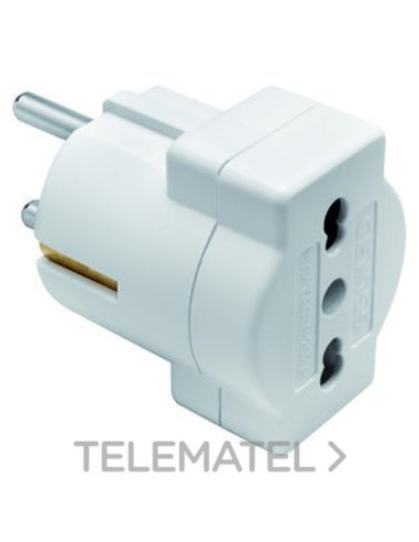 ADAPTADOR SENCILLO - 2P+T 16A NORMA ALEMANA - SALIDA 2P+T 16A NORMA ITALIANA/ALEMANA -  - A000170317 GEWISS GW28415