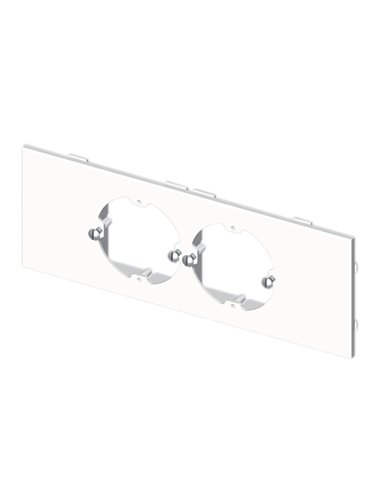 73 Placa 2 mec. universales blanco RAL9010 U24X 73652-2 - A000182883 UNEX 73652-2