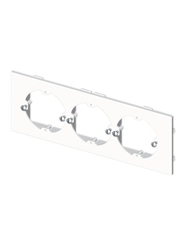 73 Placa 3 mec. universales blanco RAL9010 U24X 73653-2 - A000182886 UNEX 73653-2