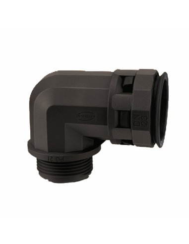 CODO 90§ NYLOFIX-PLUS DN48 PG 48 PA NEGRO - A000195785 INTERFLEX NEC-48P48N (EMBALAJE DE 10 UNIDADES)