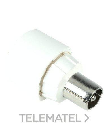 Conector coaxial recto M blanco diámetro 9