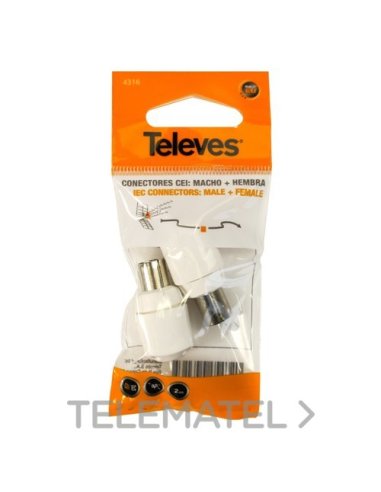 Conector coaxial recto juego M-H-9