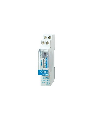 UNO QRD 230 V. INTERRUPTOR HORARIO ANALOGICO 1 MODULO CON RESERVA DIARIO.PODER RUPTURA  - A000889945 ORBIS OB400232