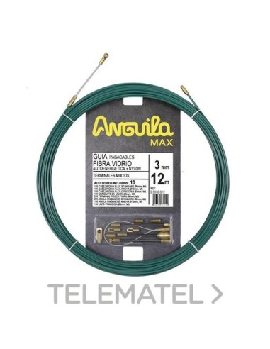 PASACABLES ANGUILA MAX 3MM FIBRA DE VIDRIO / NYLON 12M VERDE - A002770043 ESTIARE 35030012