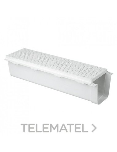 CANALETA CON REJILLA S241 510X170 GRIS - A002858941 JIMTEN 029005 (EMBALAJE DE 8 UNIDADES)