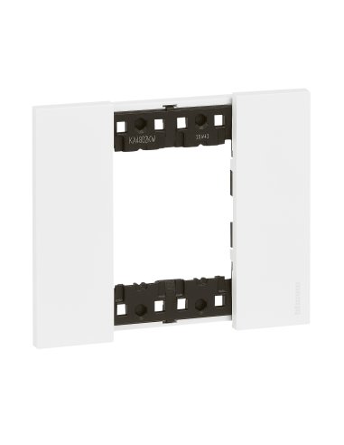 Placa embellecedora Living Now de color Blanco - 2 módulos - A003863341 LEGRAND KA4802KW