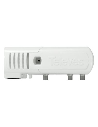 Amplificador de vivienda F (DC) 2 salidas: VHF/UHF - LTE700 Ready TELEVES 553220