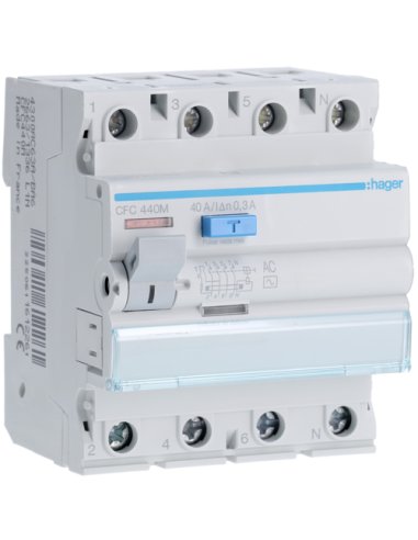 Diferencial 4P 40A 300mA tipo-AC - A000146933 HAGER CFC440M