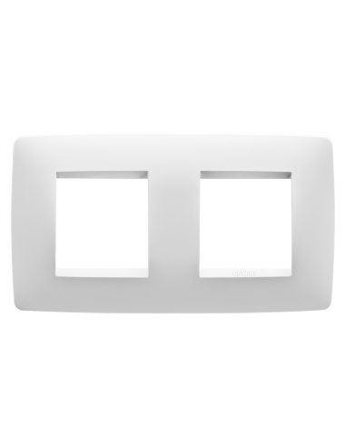 PLACA ONE INTERNATIONAL - TECNOPOLÍMERO - 2+2 MÓDULOS HORIZONTAL - BLANCO - CHORUSMART - A000169091 GEWISS GW16123TB