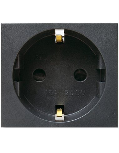 BASE TIPO SCHUKO 2P+TT 16A 205V 2 MÓDULOS - A000189711 IDE 45201 (EMBALAJE DE 5 UNIDADES)