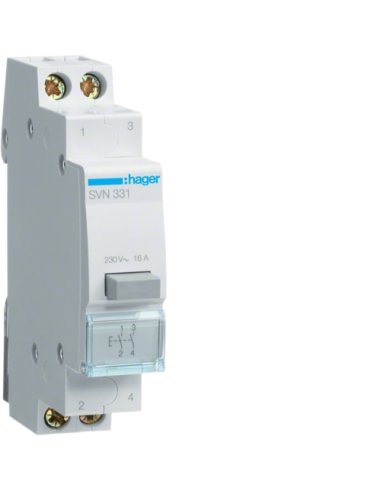 Pulsador 16A 250V 2NA - A000149888 HAGER SVN331 (EMBALAJE DE 12 UNIDADES)