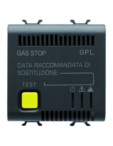 DETECTOR DE GLP - 12Vca/DC - 2 MÓDULOS - NEGRO SATINADO - CHORUSMART - A000168718 GEWISS GW12711