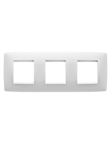 PLACA ONE INTERNATIONAL - TECNOPOLÍMERO - 2+2+2 MÓDULOS HORIZONTAL - BLANCO - CHORUSMAR - A000169127 GEWISS GW16126TB