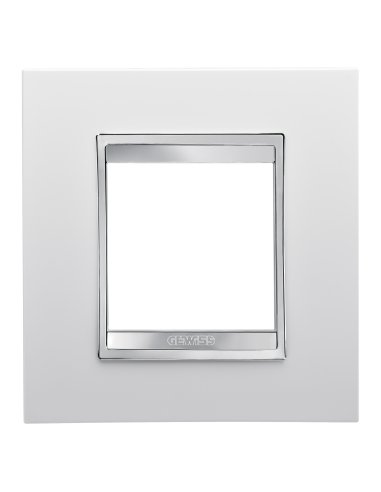 PLACA LUX INTERNATIONAL - TECNOPOLÍMERO - 2 MÓDULOS - BLANCO - CHORUSMART - A000169232 GEWISS GW16222TB