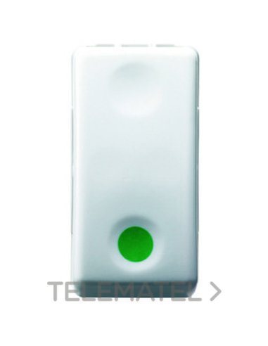 PULSADOR UNIPOLAR 250V ac - NA 10A - CONTACTO AUXILIARE NC - MARCHA - SÍMBOLO VERDE - 1 - A000169598 GEWISS GW20522