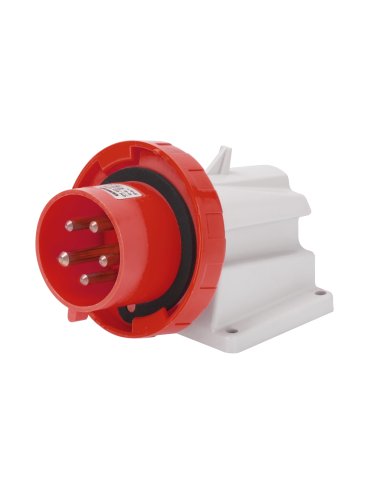 CLAVIJA FIJA DE PARED A 90° - IP67 - 3P+T 16A 380-415V 50/60HZ - ROJO - 6H - CONEXIONAD - A000172990 GEWISS GW60430