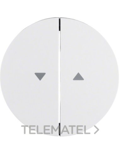 Tecla doble R1/R3 persiana blanco polar brillo - A001106301 HAGER 16252089 (EMBALAJE DE 10 UNIDADES)