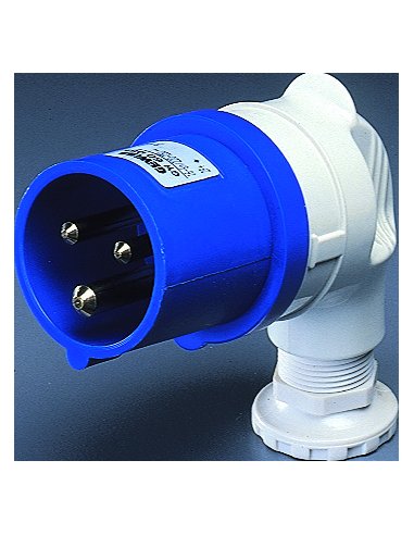 CLAVIJA A 90° MÓVIL - IP44 - 2P+T 16A 200-250V 50/60HZ - AZUL - 6H - CONEXIONADO DE TOR - A000172832 GEWISS GW60085