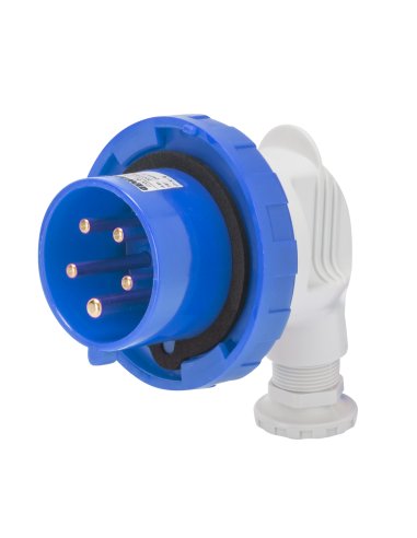 CLAVIJA A 90° MÓVIL - IP67 - 2P+T 16A 200-250V 50/60HZ - AZUL - 6H - CONEXIONADO DE TOR - A000172854 GEWISS GW60108