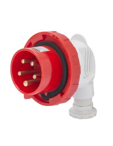 CLAVIJA A 90° MÓVIL - IP67 - 3P+N+T 16A 380-415V 50/60HZ - ROJO - 6H - CONEXIONADO DE T - A000172859 GEWISS GW60113