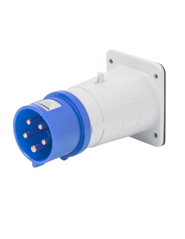 CLAVIJA FIJA DE EMPOTRAR - IP44 - 3P+N+T 32A 200-250V 50/60HZ - AZUL - 9H - CONEXIONADO - A000172909 GEWISS GW60217