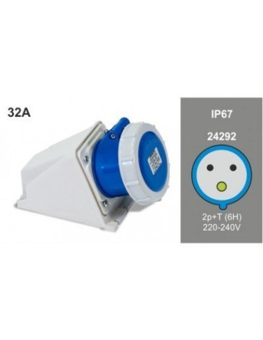 Base mural IP67 serie 11 32A-220/240V 2P+T - A000496140 FAMATEL 24292