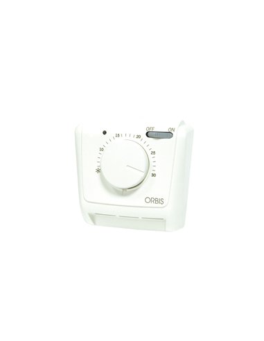 CLIMA MLI 230 V. TERMOSTATO REGULACIÓN DE 6º A 30º CON INTERRUPTOR MANUAL ON-OFF OB3205 - A000889892 ORBIS OB320522