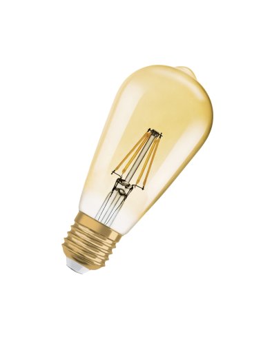 Lámpara LED Vintage 1906 LED CL Edison FIL GOLD 37 non-dim 4W/825 E27 LED_LED 4099854091377 (EMBALAJE DE 4 UNIDADES)